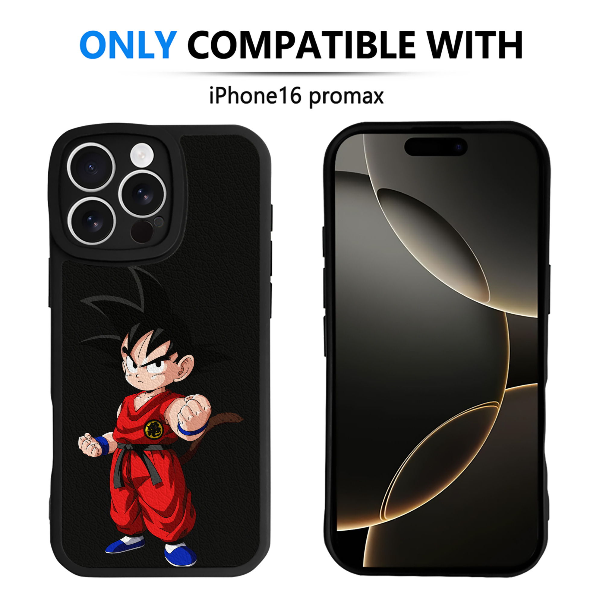 （画像用） ドラゴンボール 孫悟空（そん ごくう）Son Goku カカロット DRAGON BALL Kakarotto 【iPhone 16シリーズ対応】シリコンスマホケース（レザー調） 材質：シリコン